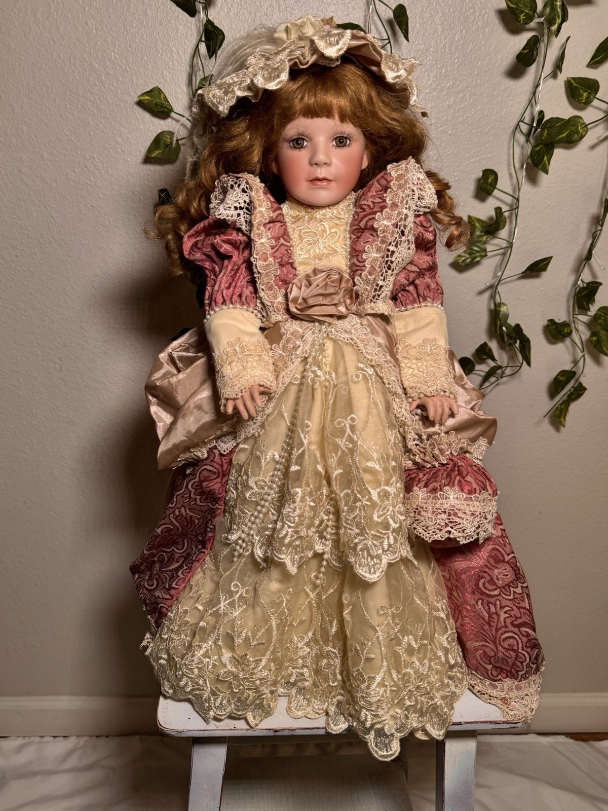 Janis Berard Porcelain Doll Haute Couture Victorian Outfit 21in Limited Edition