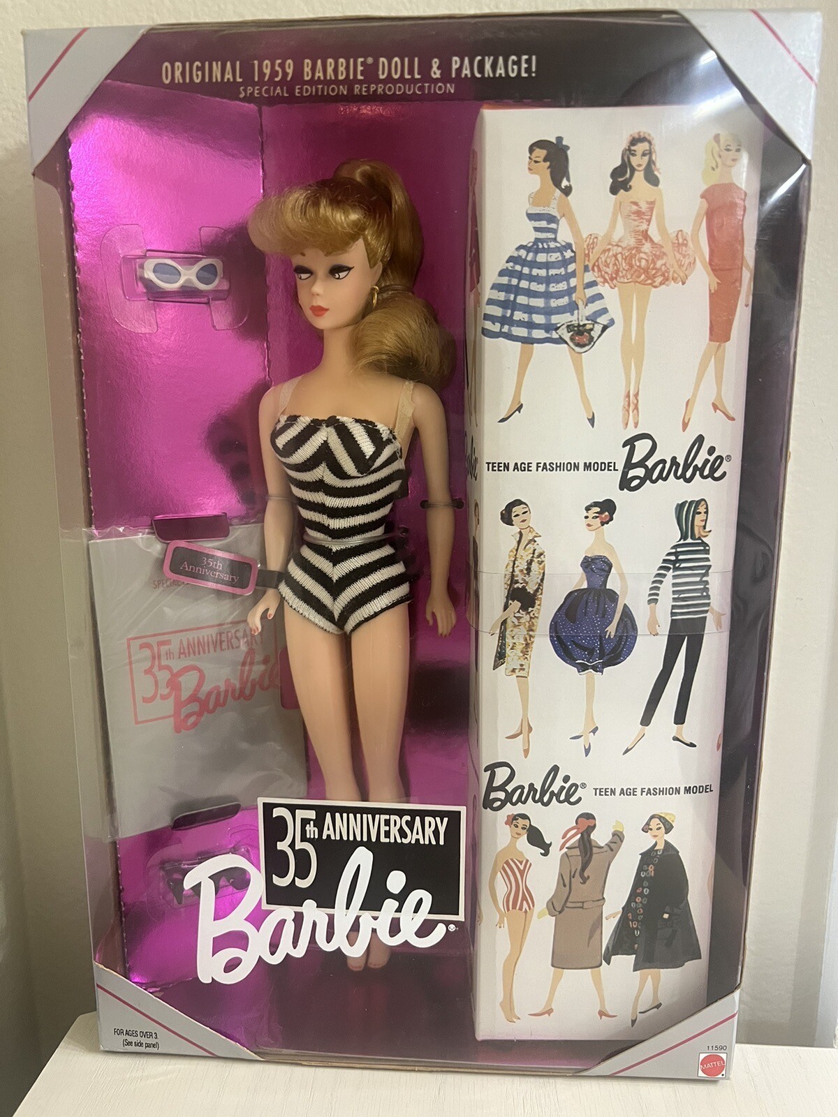Original 1959 Barbie Doll 35th Anniversary Doll Signed by Ruth Handler