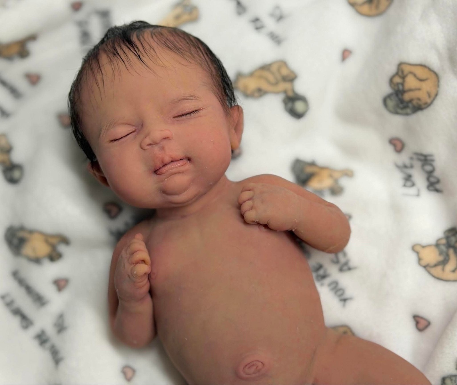 16 inch Preemie Silicone Baby painted by Prototype Artist Mercedes Valenzuela
