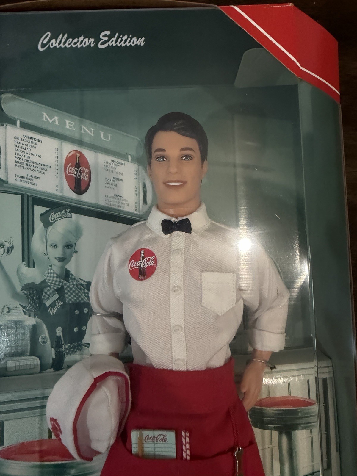 Coca Cola KEN Doll Collector Edition 2000 Soda Fountain Waiter #25678