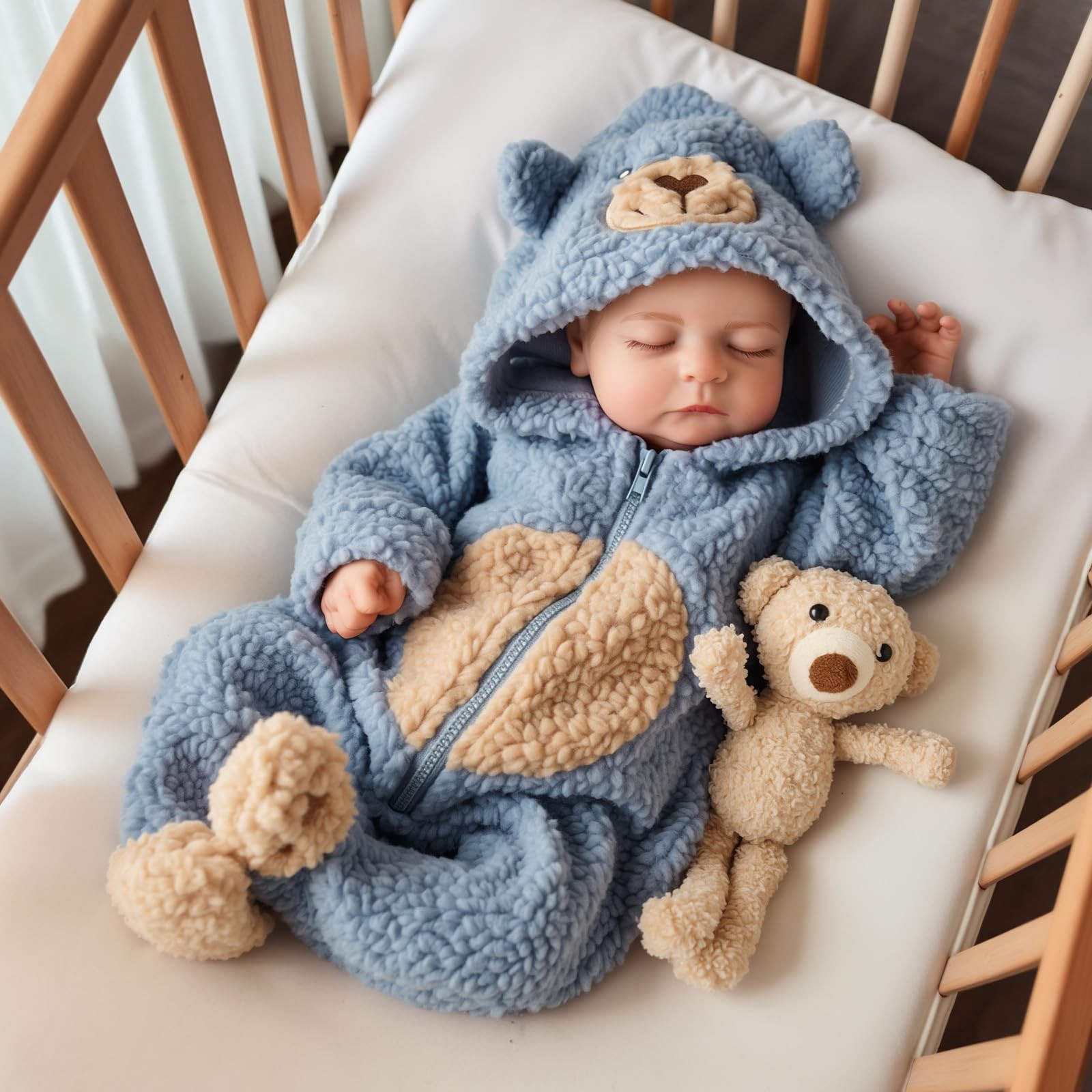 BABESIDE Lifelike Reborn Baby Dolls Boy – 18-Inch 18 inches, Blue