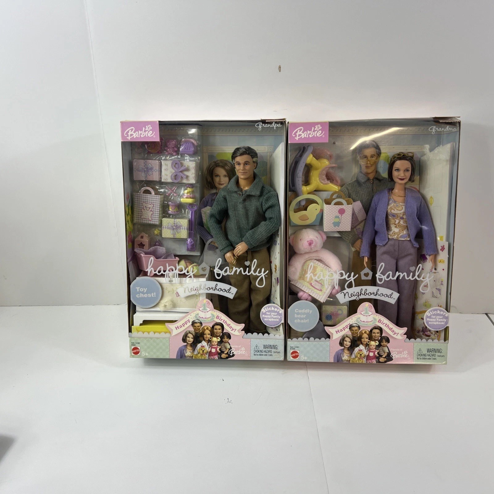 2003 Barbie Happy Family Happy Grandma Grandpa Birthday Mattel B7690 B9881