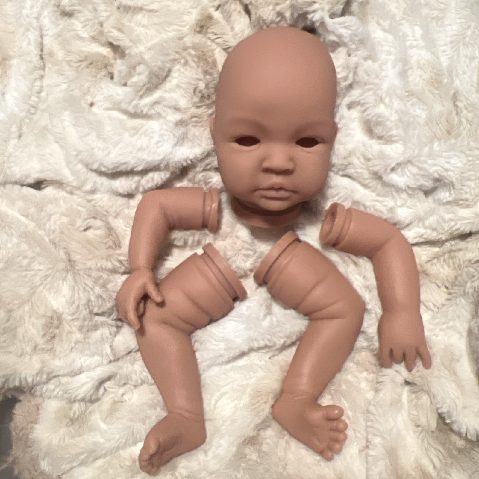 Reborn doll Shyann from Bountiful baby 19″ has3/4 arms and 3/4 legs vinyl