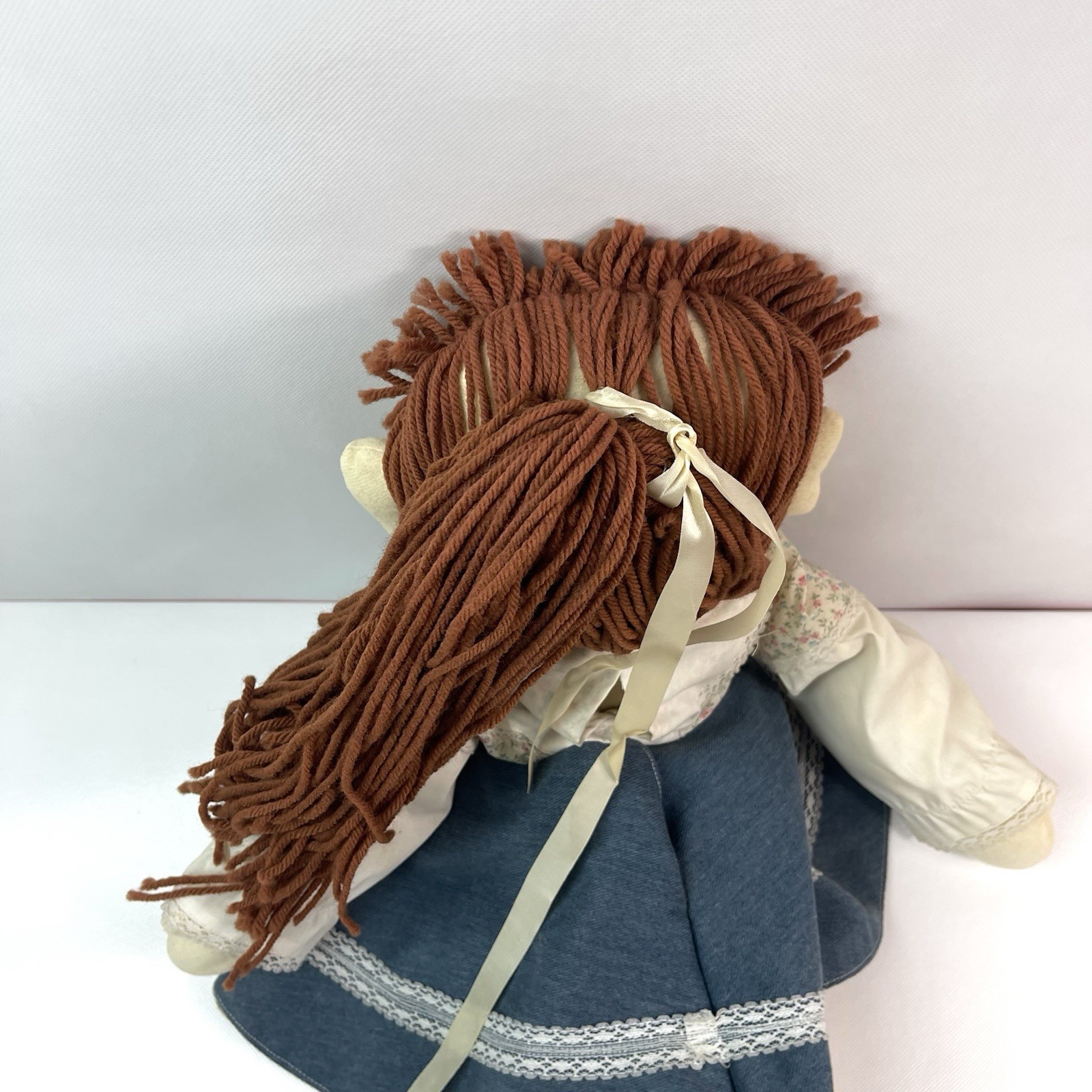 Handmade Rag Doll Signed Janeway 9-83 Waldport OR Floral Vintage Cloth Doll