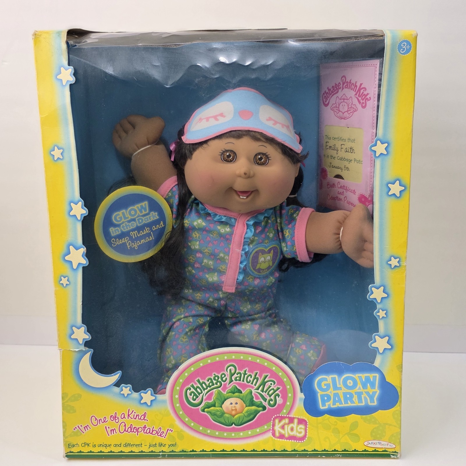 Cabbage Patch Kids 2014 JAKKS Pacific Glow Party, Sleepy Time, DAMAGED BOX