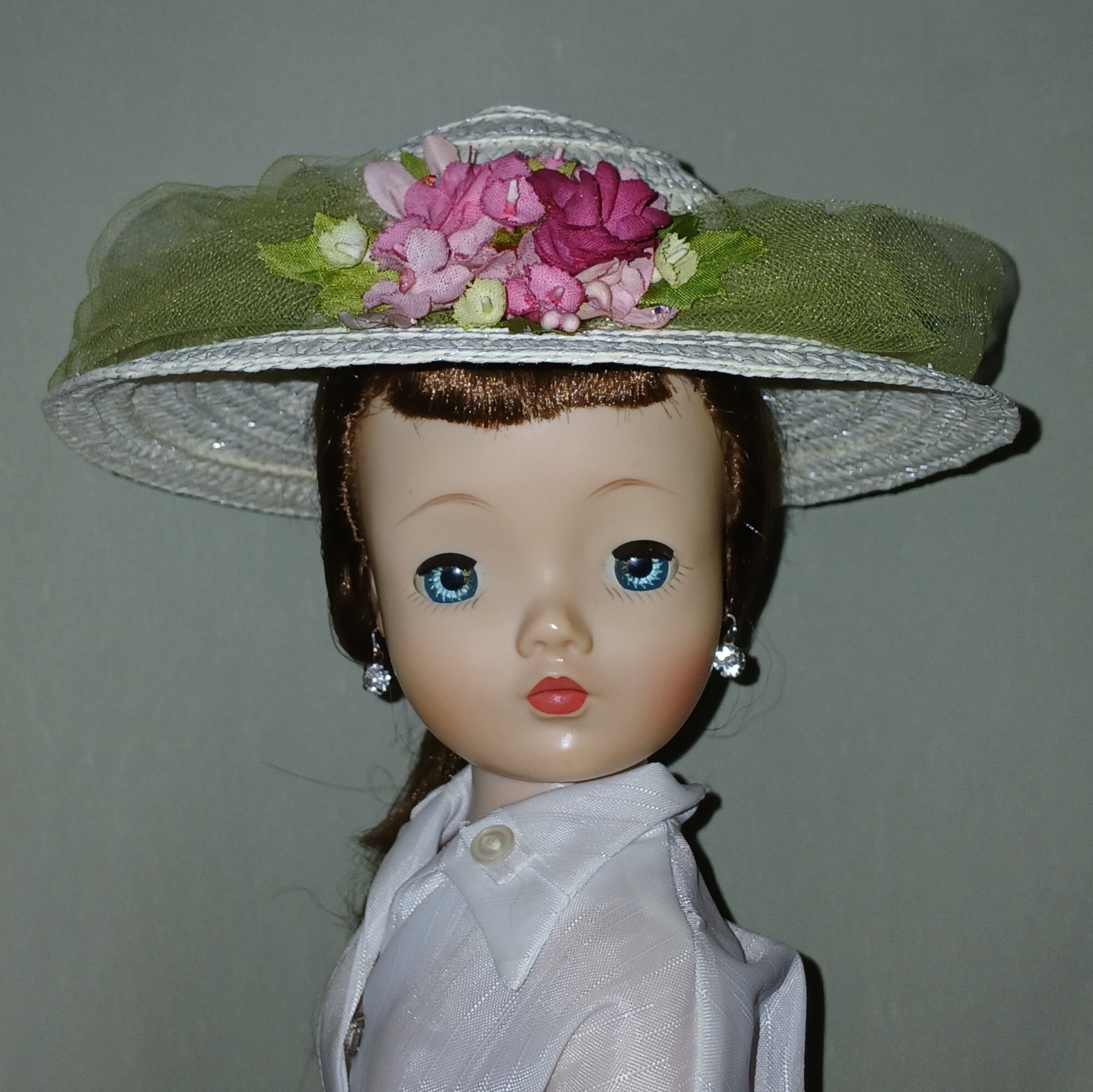Gorgeous Ivory wired combo 50s style hat bag Alexander Cissy Richard Originals
