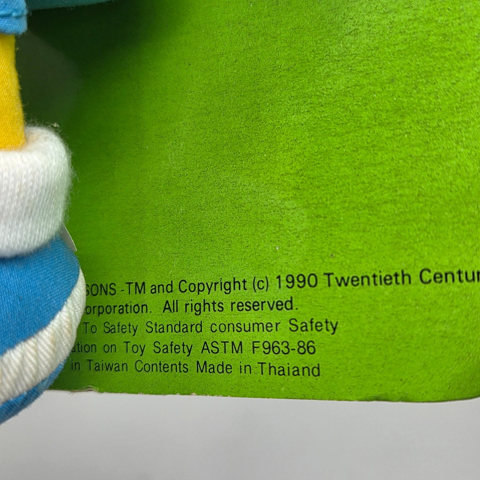VINTAGE 1990 DAN DEE BART SIMPSON STUFFED ANIMAL PLUSH 11″ RAG DOLL ON CARD