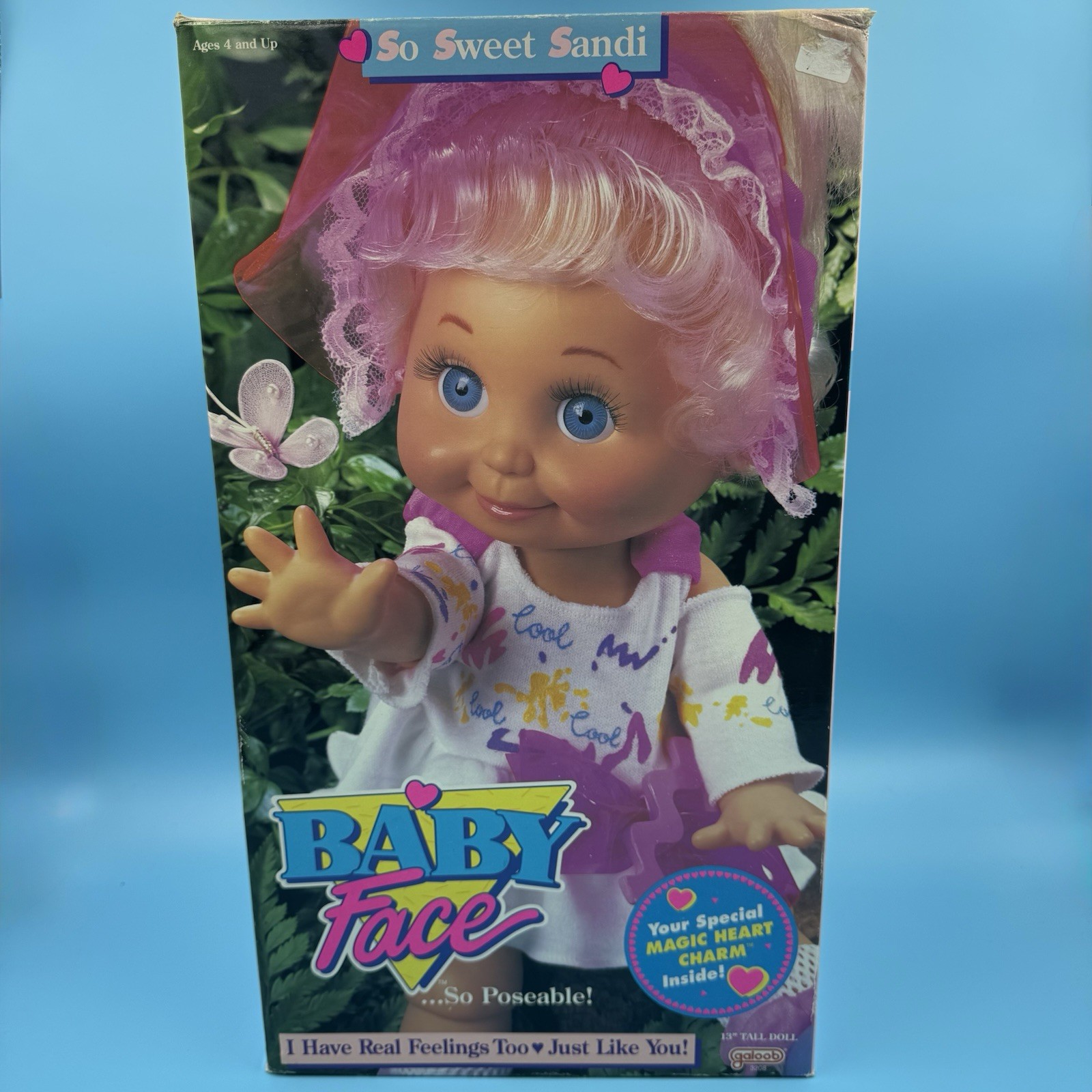 Galoob Baby Face So Sweet Sandi Doll #1 Mold Articulated Joints 1990 New In Box
