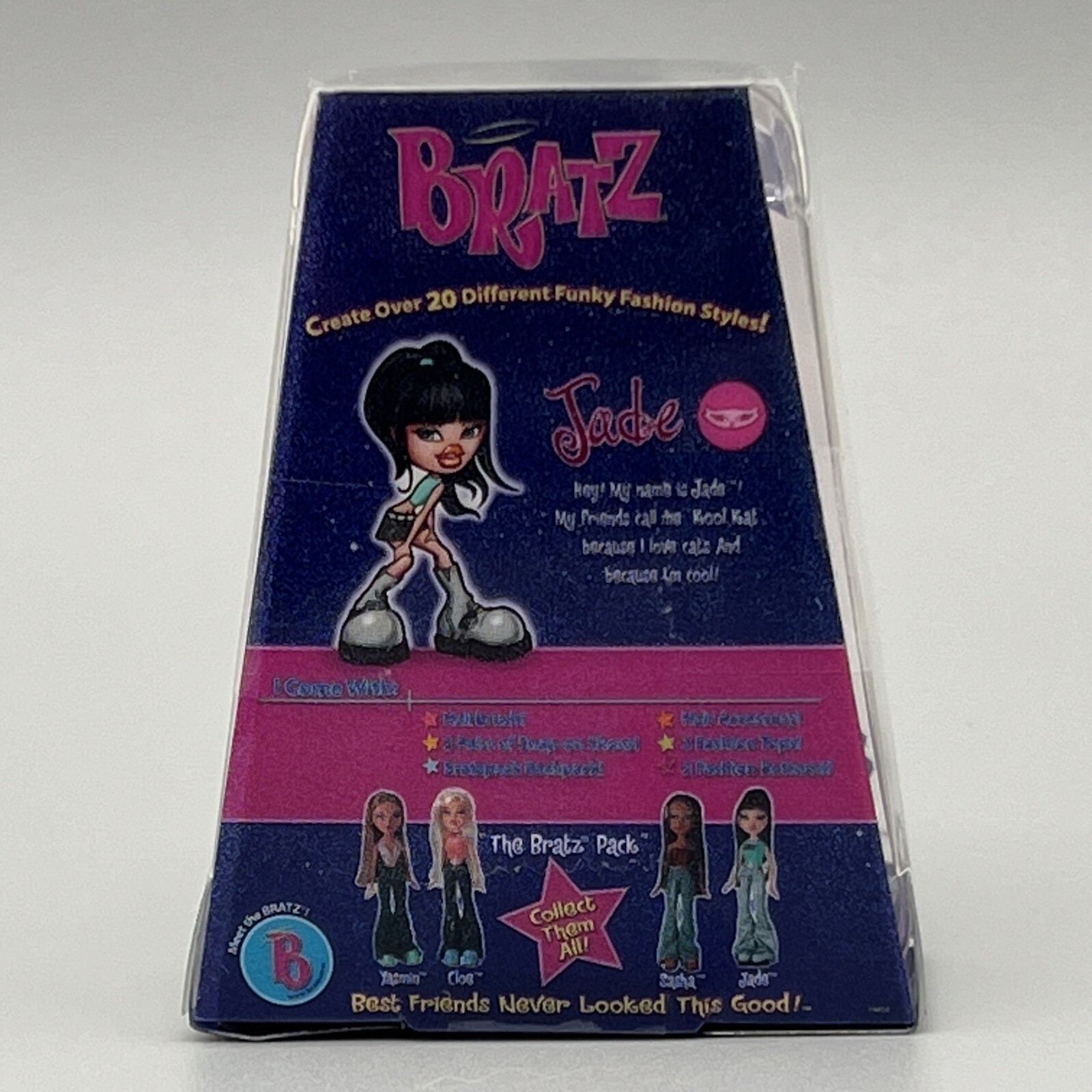 Mini Bratz Flashback Minis Flaunt It JADE OPENED Doll and Half Shell Stand Read