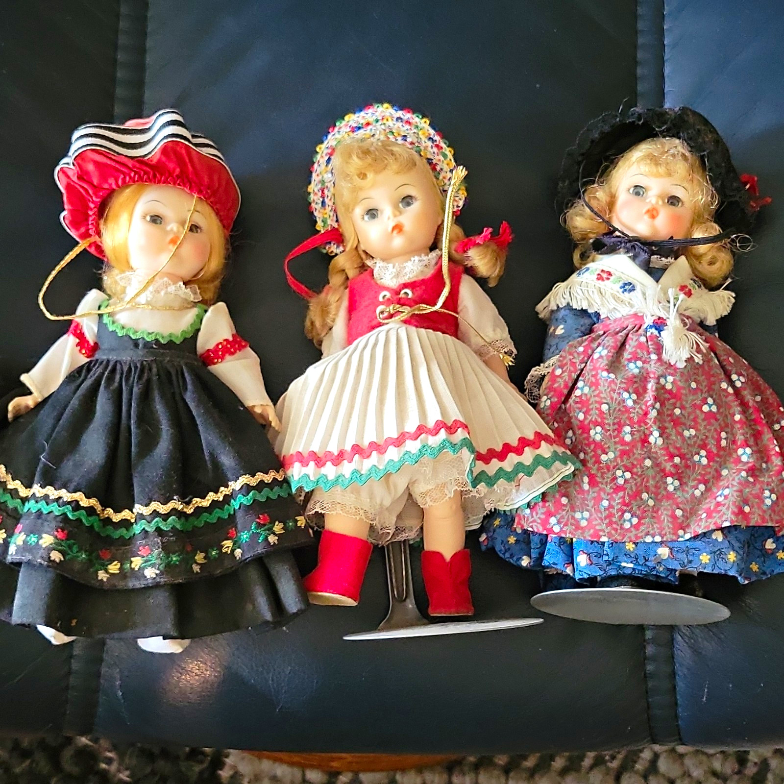 Lot of 3 Madame Alexander International Dolls Finland, Hungary, Germany