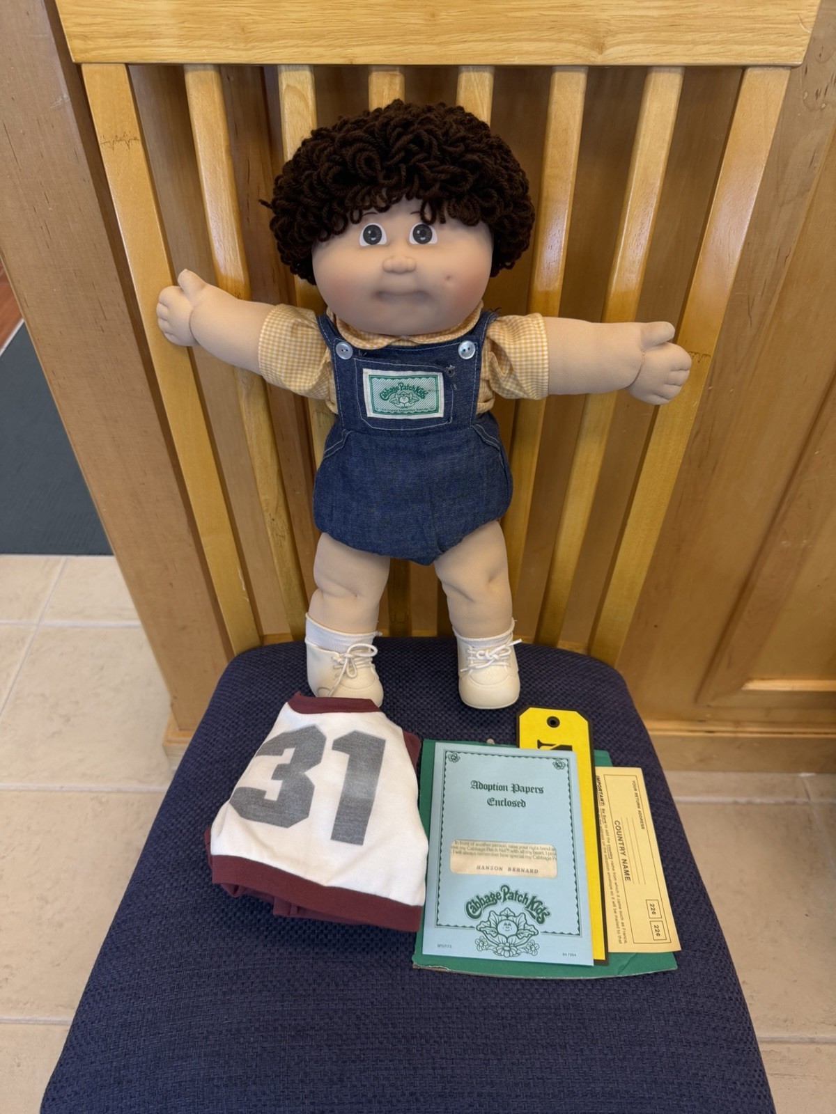 Cabbage Patch Kids Doll Jesmar Dark Brown Hair