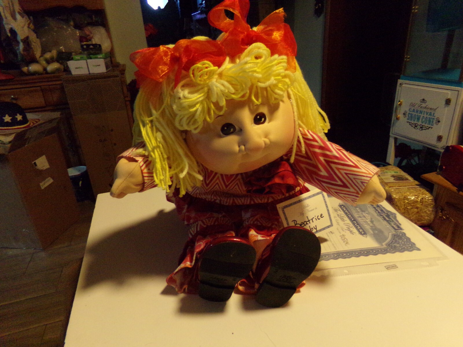 xavier roberts SOFT SCULPTURED CABBAGE PATCH KID! 2014 blond double ponies.
