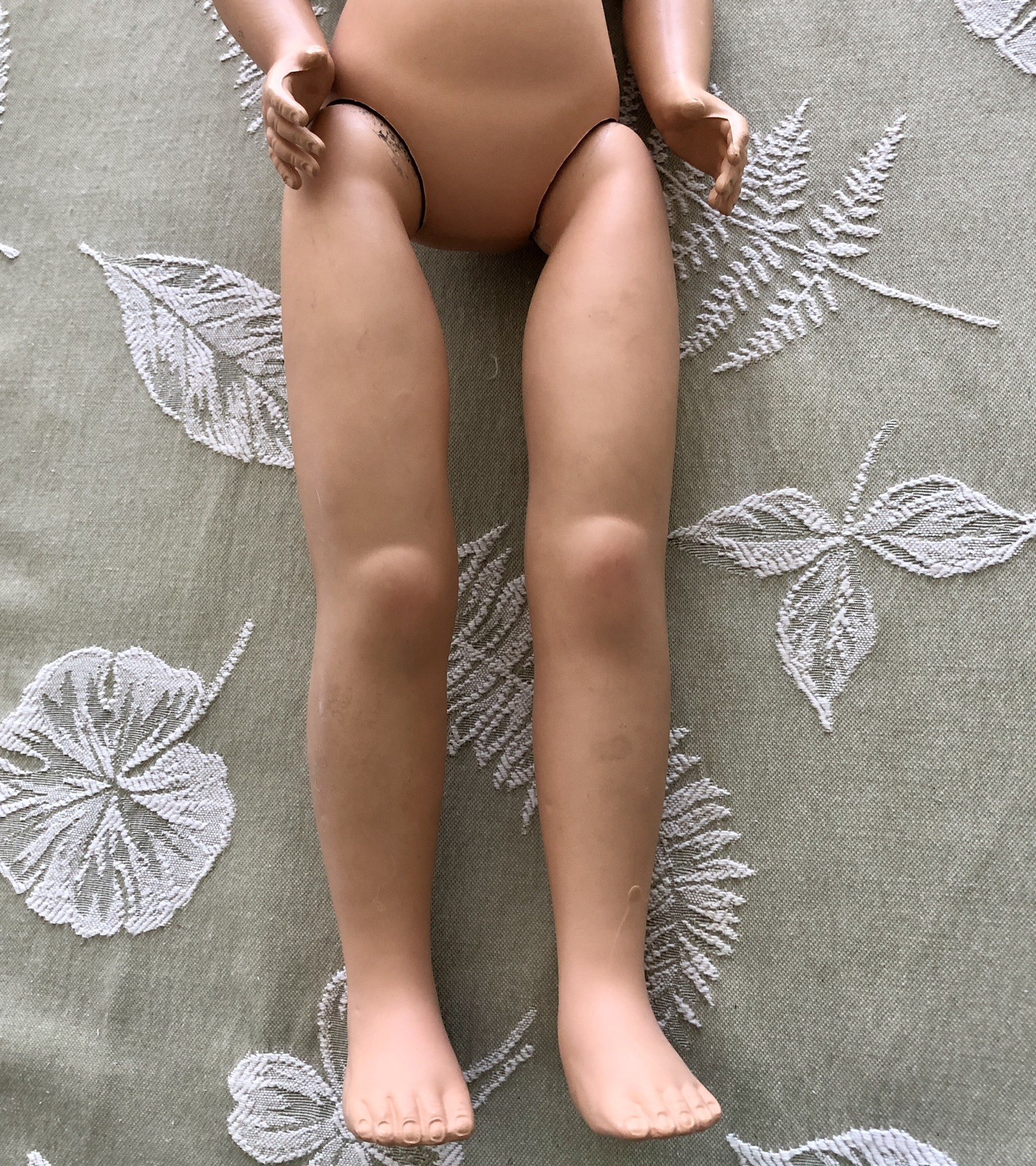Vintage 20” Hard Plastic Walker Doll Sleepy Eyes Open Mouth Teeth Marked 210