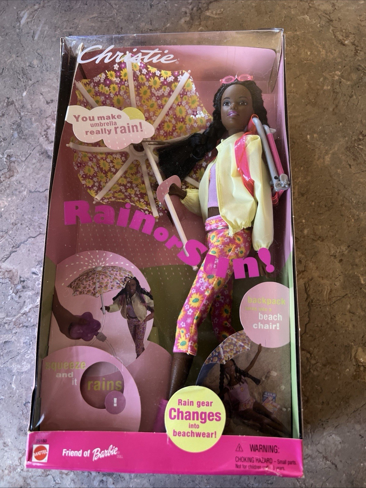 2000 Barbie African American Doll Christie Rain Or Sun