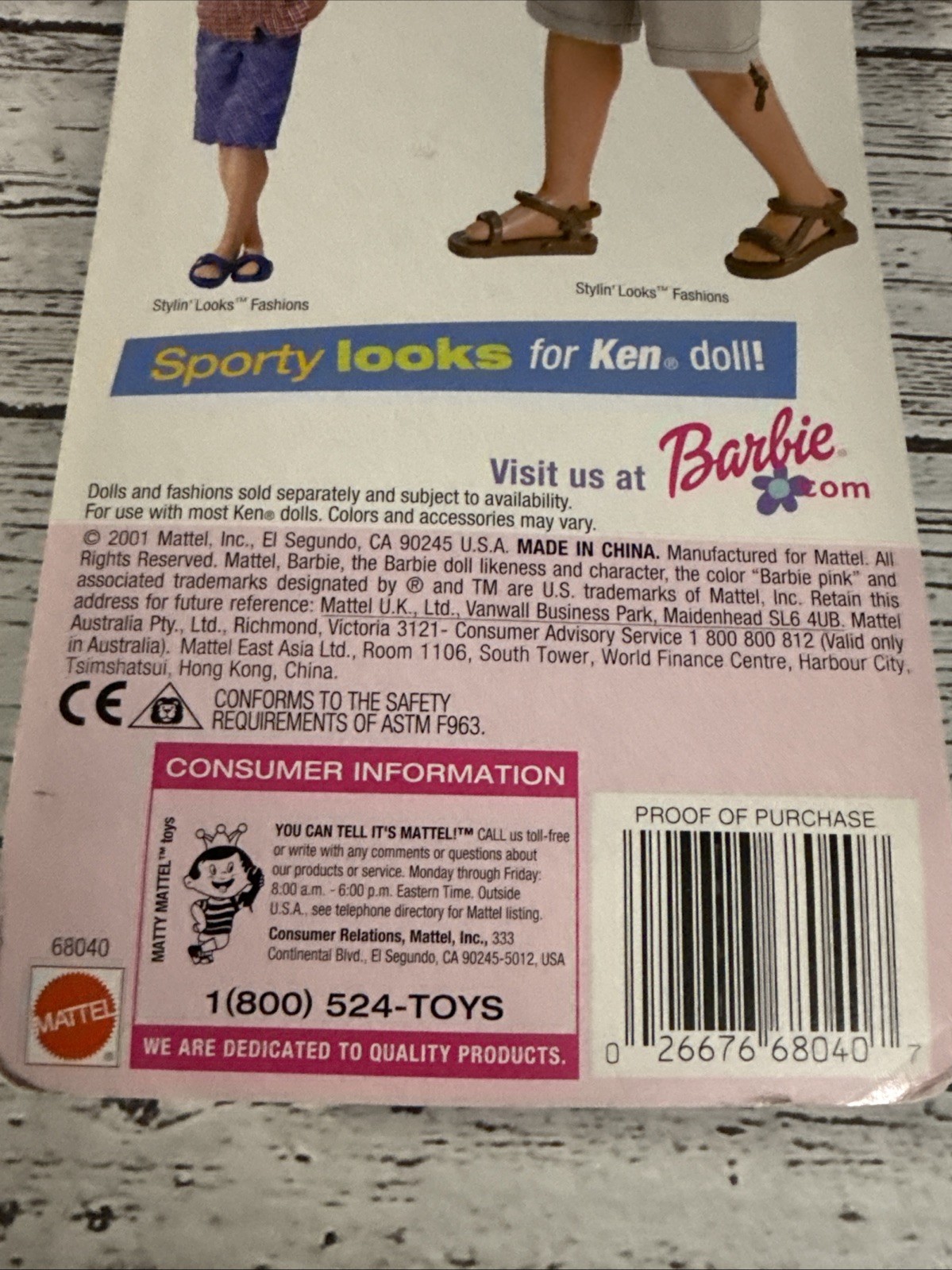 Barbie Ken Stylin Looks Fashions 2001 68040