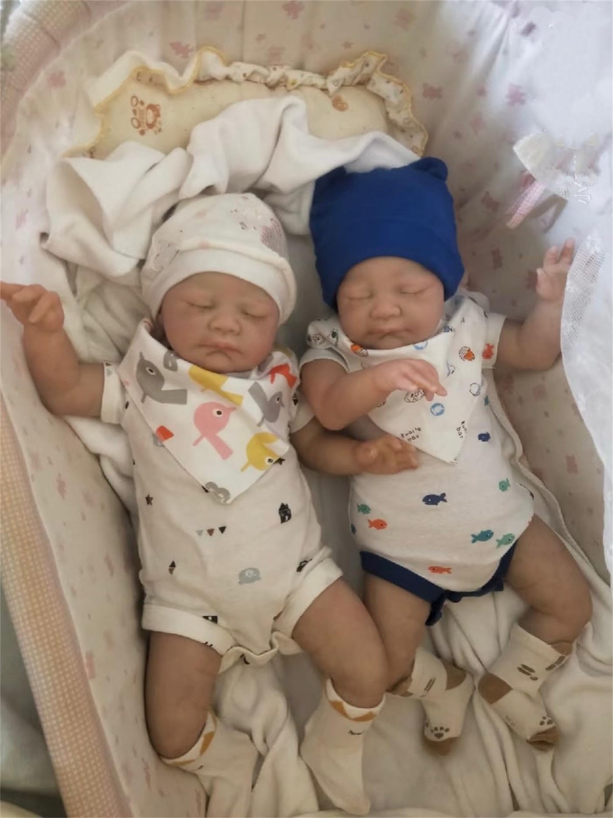 GYCV Lifelike Reborn Baby Dolls Twins Girls 20 Inch Weighted Full Body Silico…