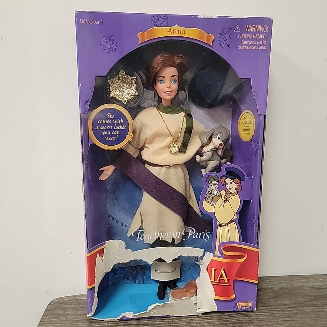RARE – NEW 1997 GALOOB – ANASTASIA Doll ANYA – Together in Paris w/ Pooka Dog