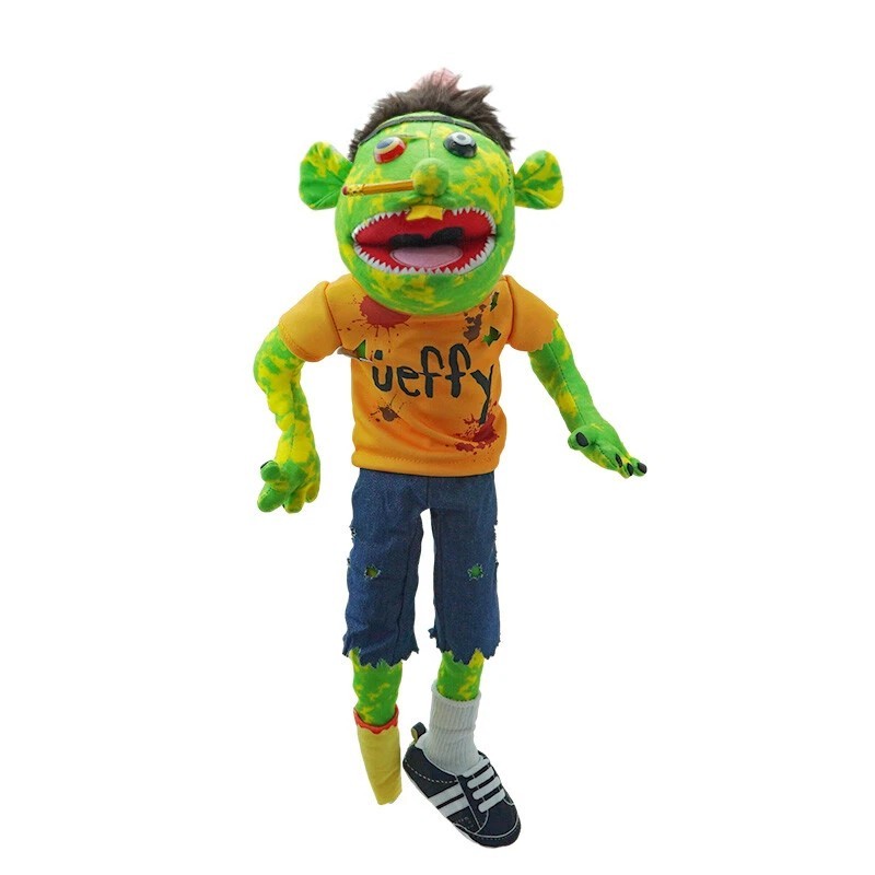 Jeff hand puppet series zombie Jeffy plush toy storytelling interactive kid gift