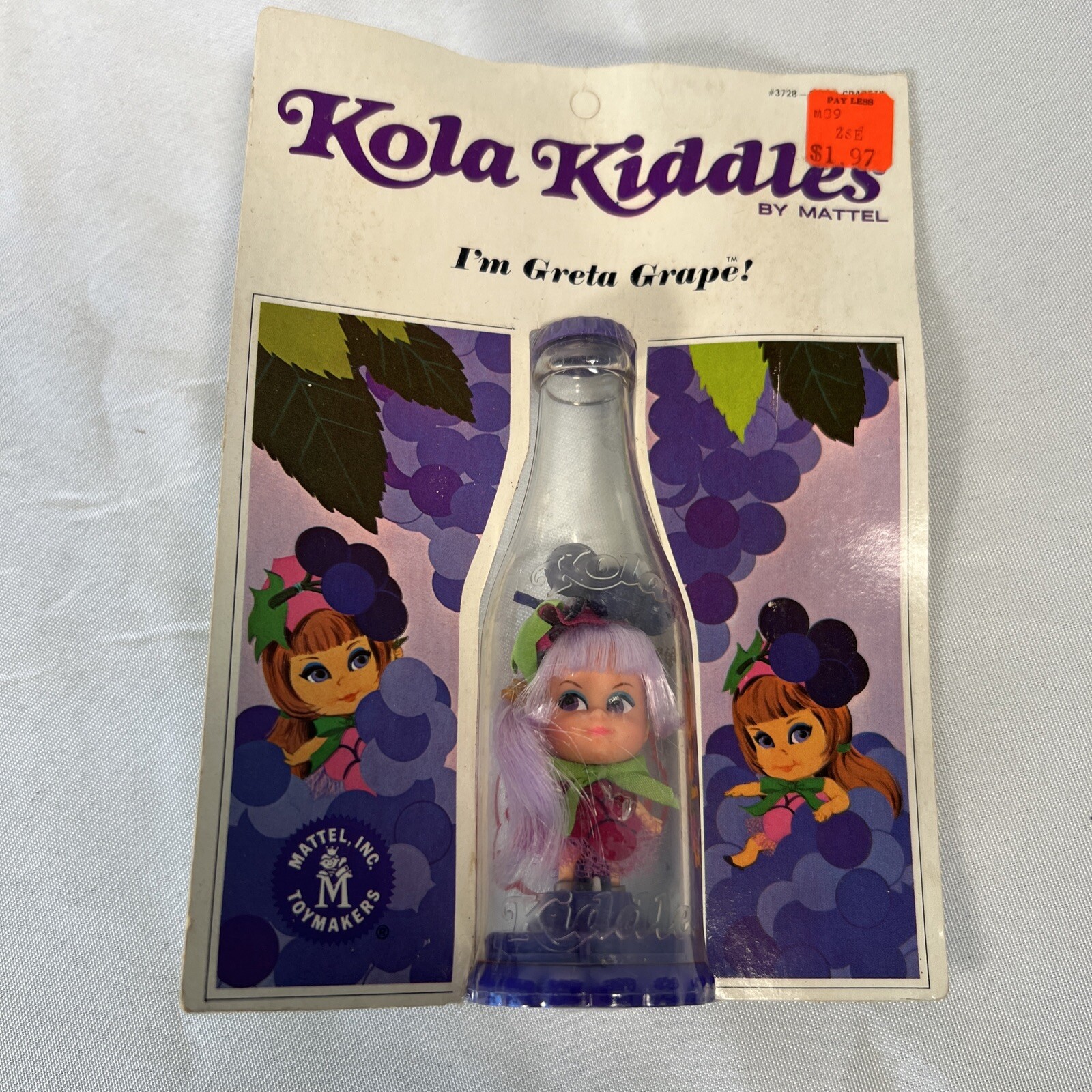 1967 Kola Kiddles Greta Grape *ORIGINAL PACKAGING NEVER OPENED*
