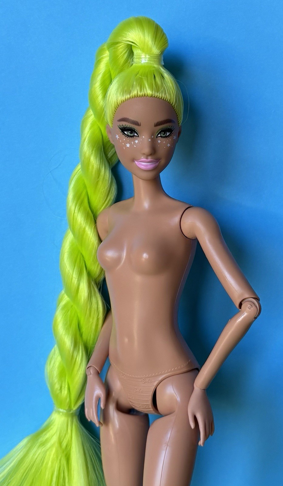 Barbie Extra Doll Green Hair Articulated Nude