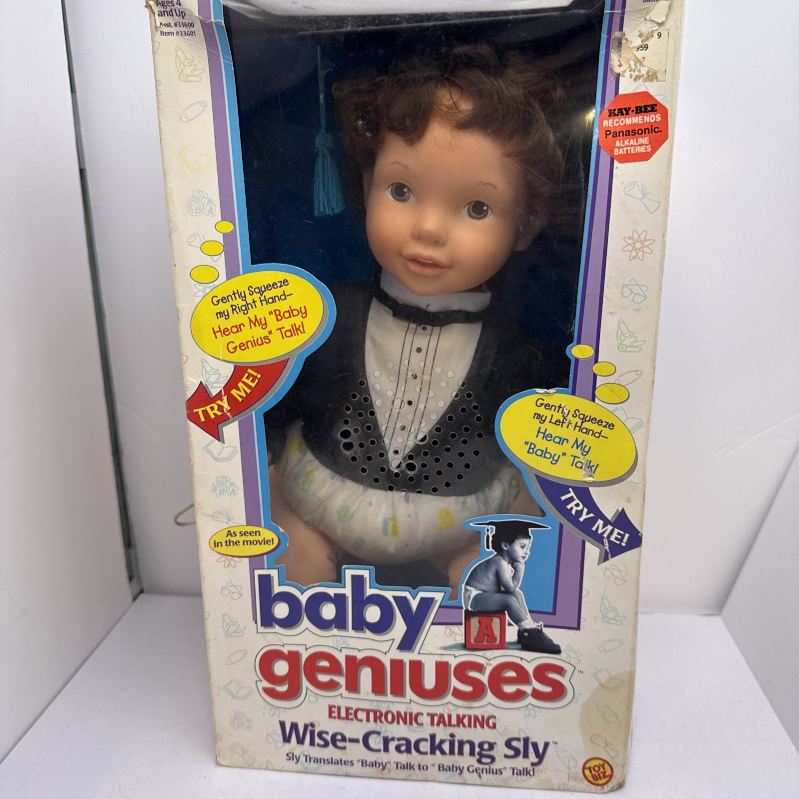 Vintage Baby Geniuses Wise-Cracking Sly Talking Doll Toy Biz 1999 As Is