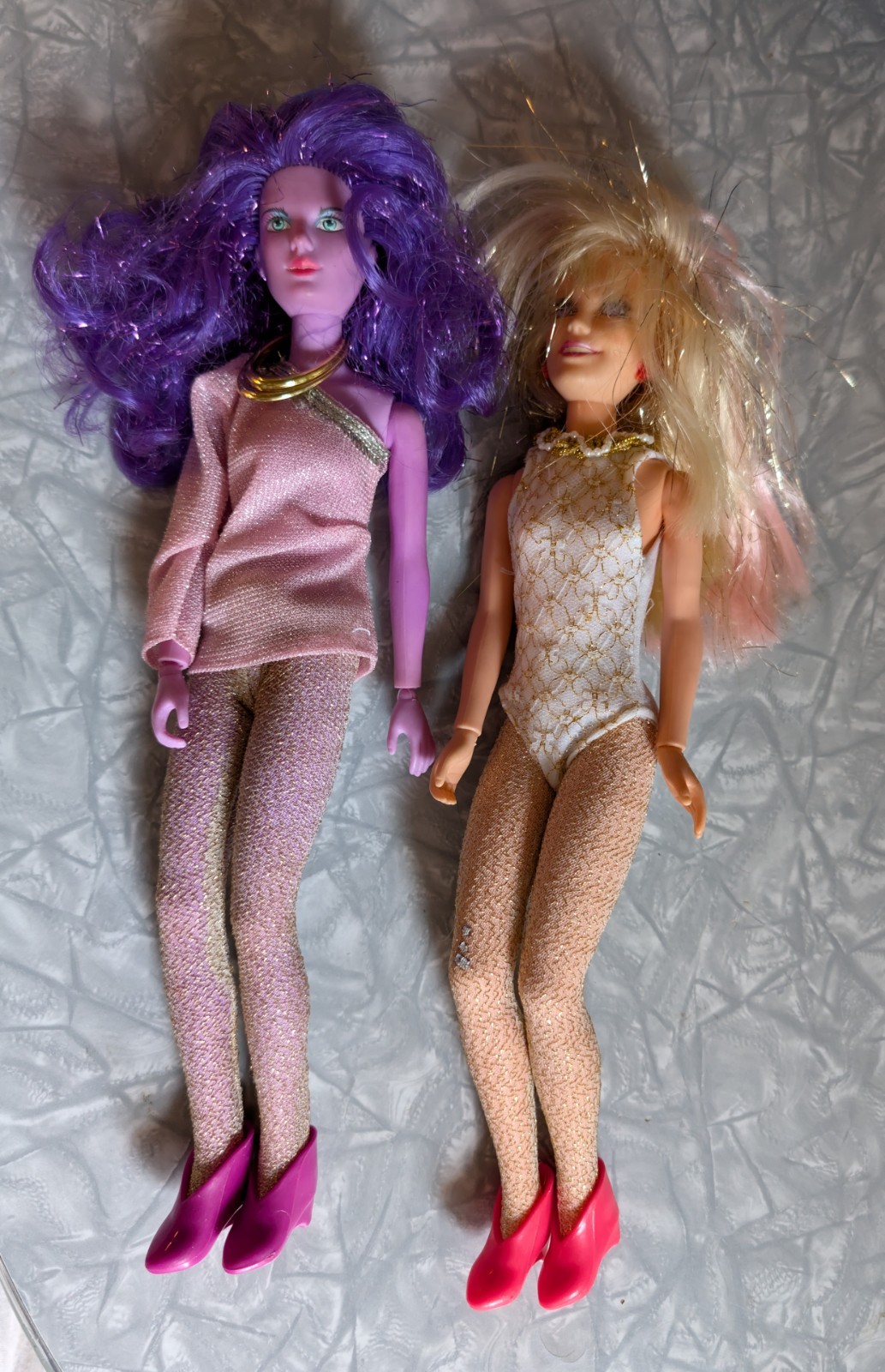 Vintage JEM and the HOLOGRAMS Dolls SYNERGY + Jem Doll both with Ankle Boots