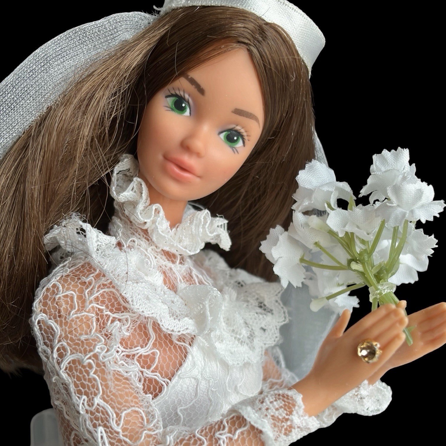 Vintage 1982 Tracy Bride Brunette Steffie Face Barbie Doll Mattel 4103