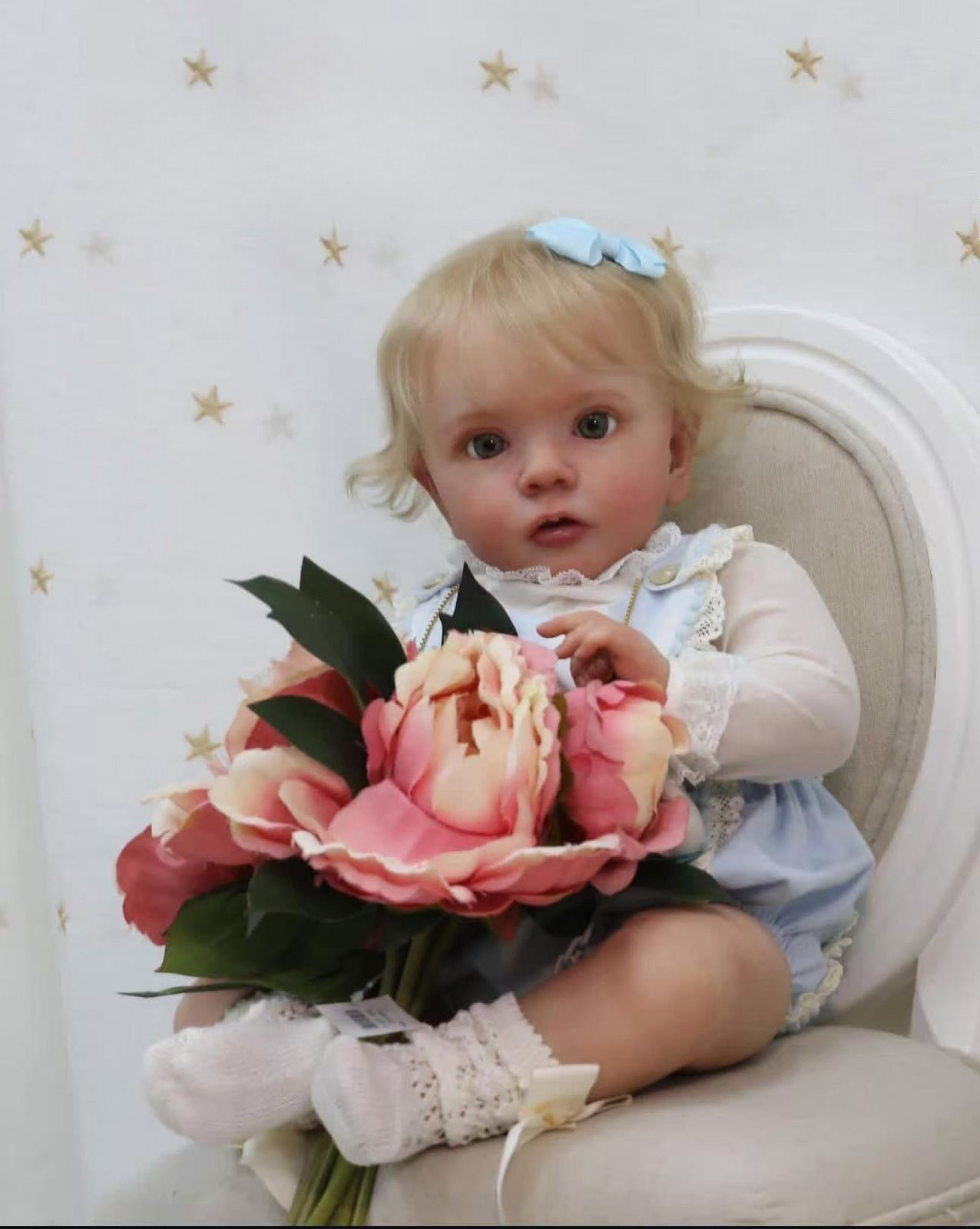 24in Lifelike Reborn Baby Doll Toddler Girl Rooted Hair Collectible DIY Toy Gift