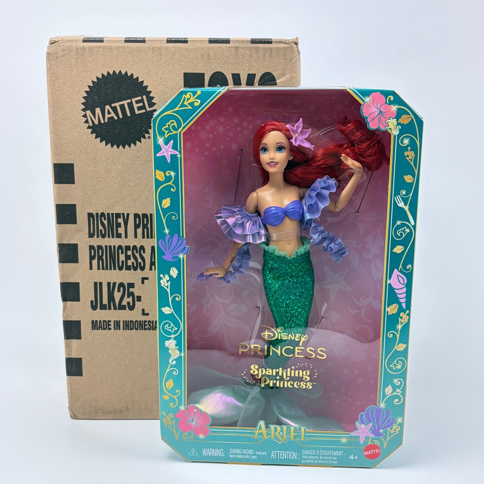 Mattel Disney Princess Sparkling Princess Ariel Doll The Little Mermaid New