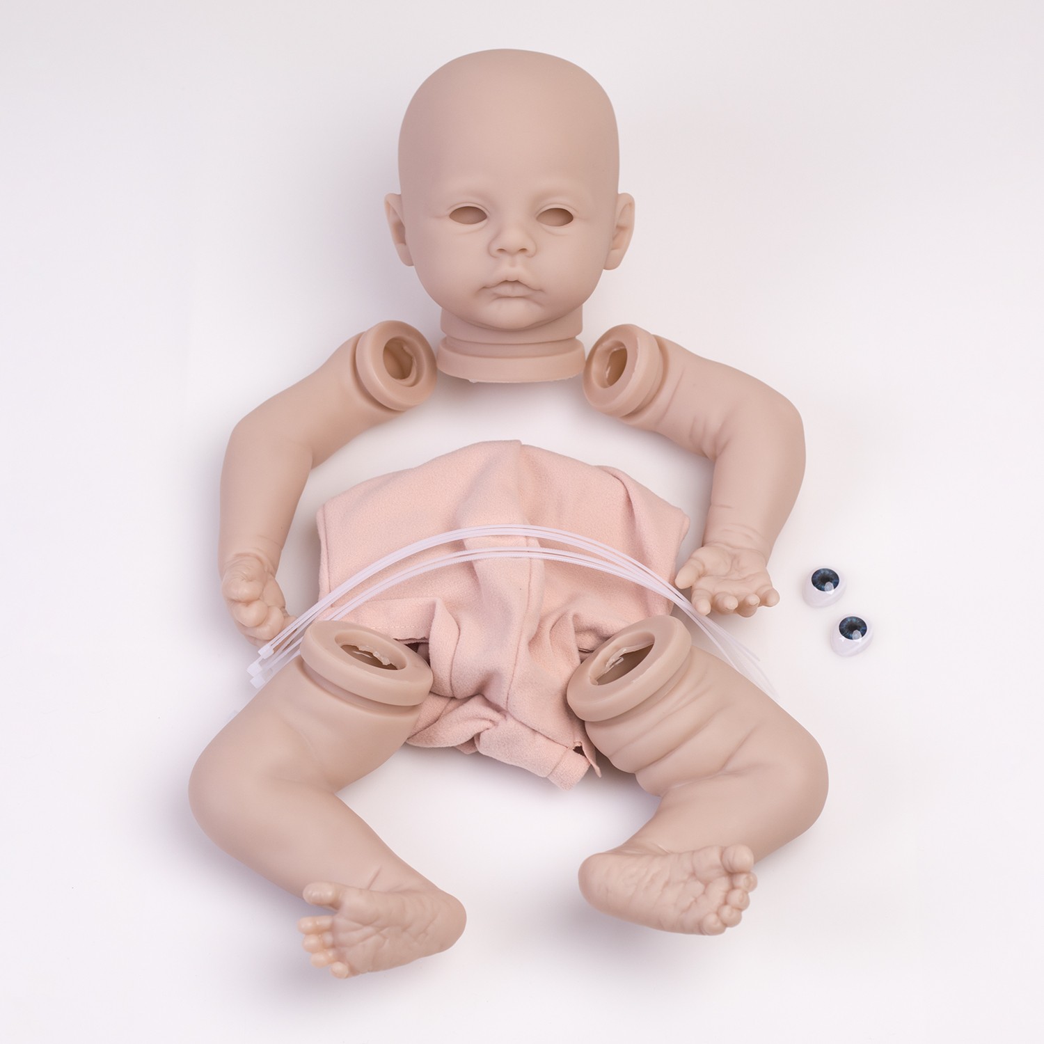 Lifelike Reborn Baby Dolls Kits DIY Unpainted Realistic Newborn Doll Parts Kit