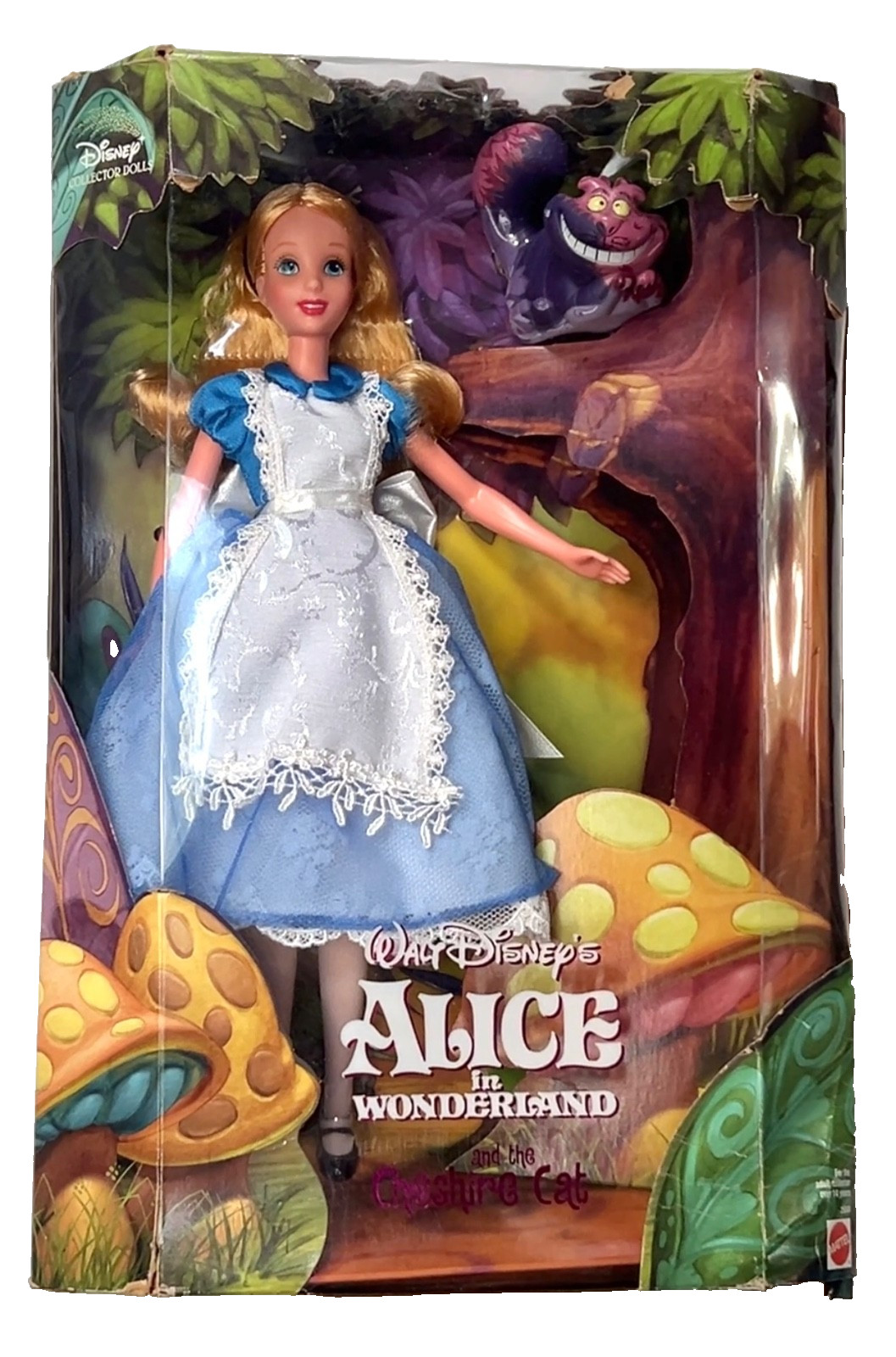 Walt Disney Alice In Wonderland Cheshire Cat Mattel 1999 Indonesia Worn Out Box