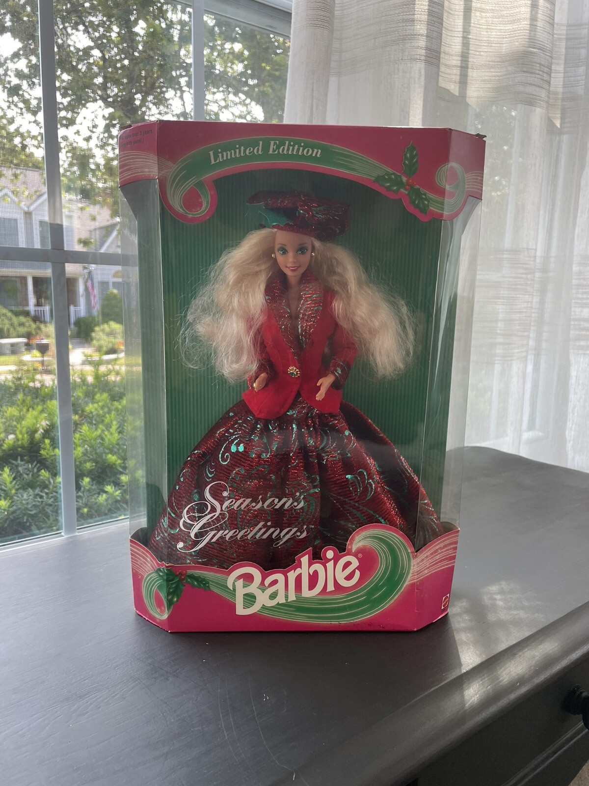 Season’s Greetings Holiday Themed Limited Edition Barbie Doll #12384