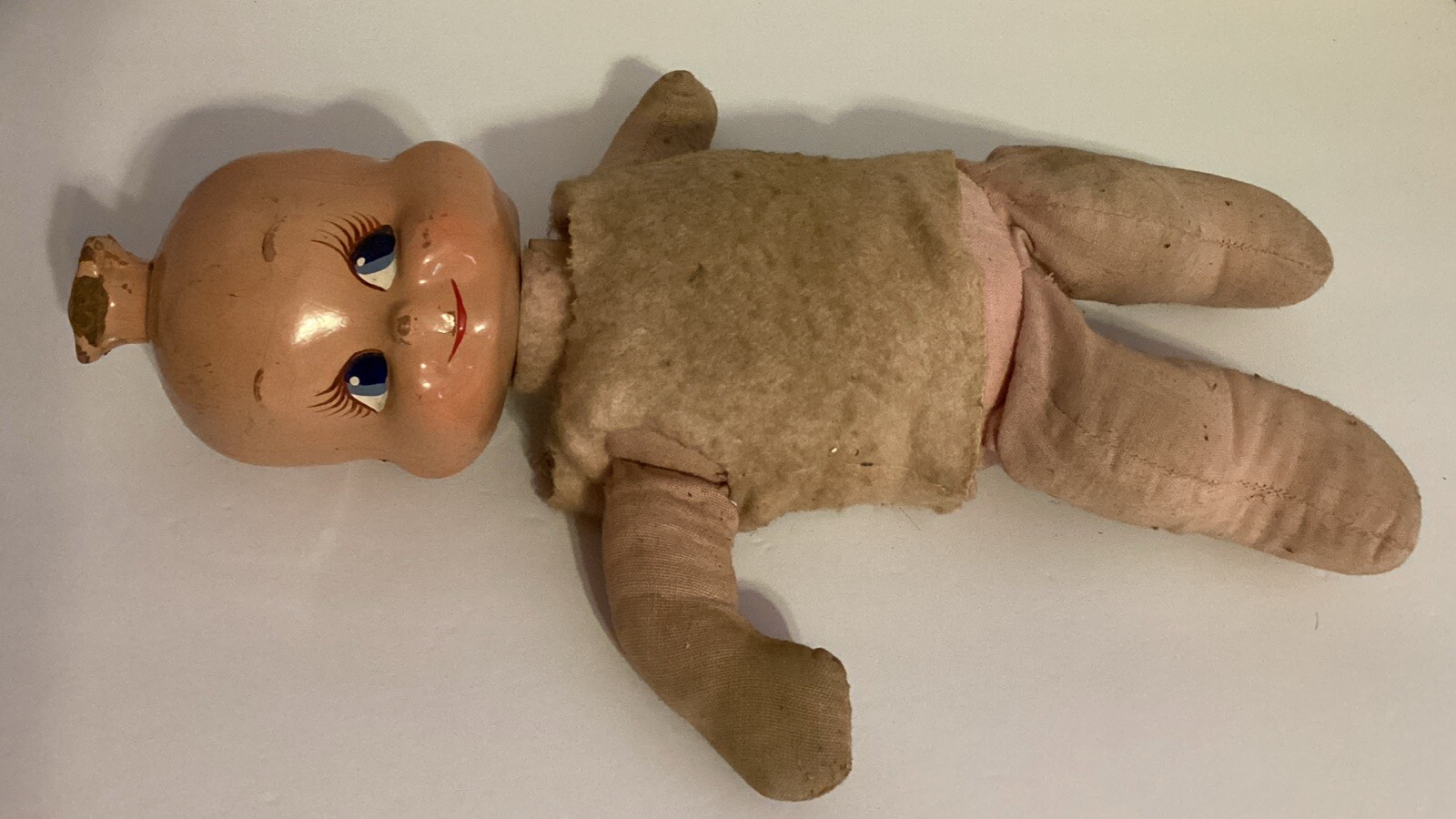 1946 Three Faced Trudy Doll Composition Smiling Crying Sleeping