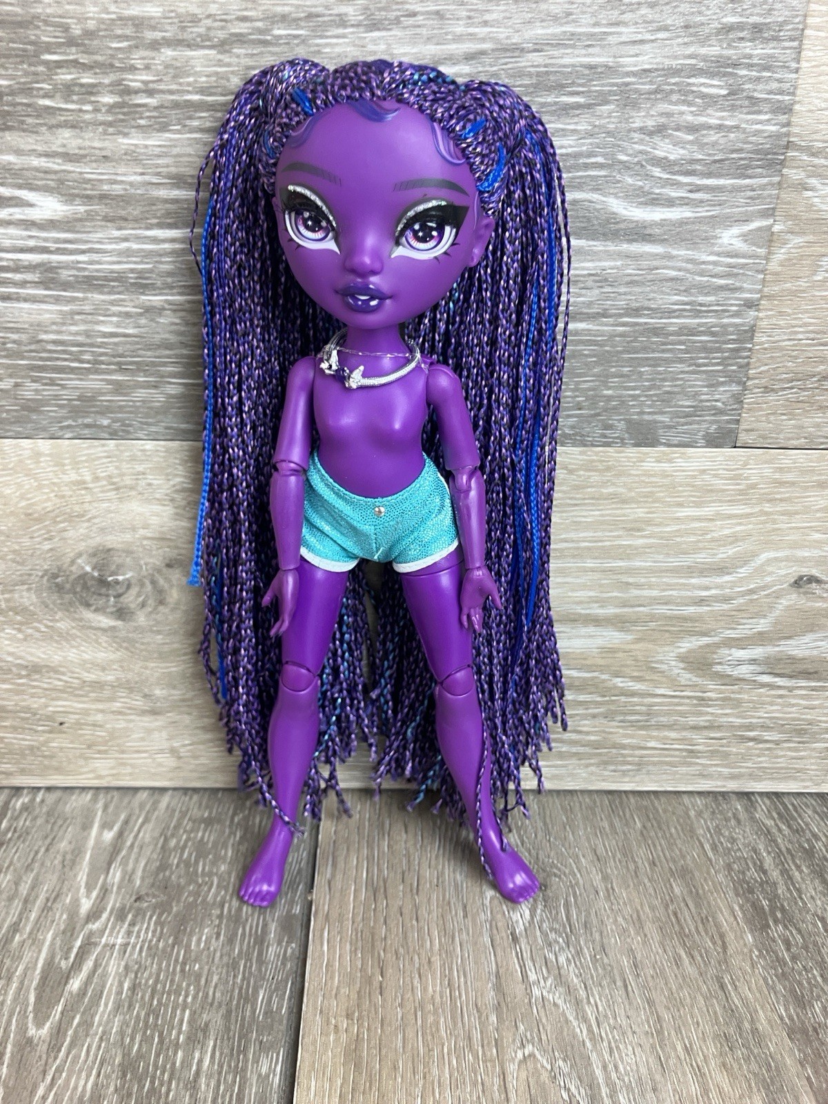 Rainbow High Shadow Monique Verbena Nude Doll Purple Braids Pigtails Series 2