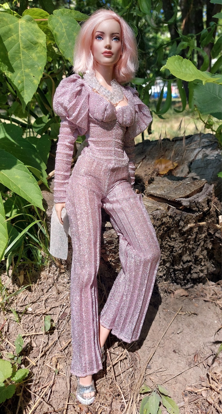 OOAK Doll Outfit Handmade Glamour Couture for 16″ fashion dolls like Pasha Mini