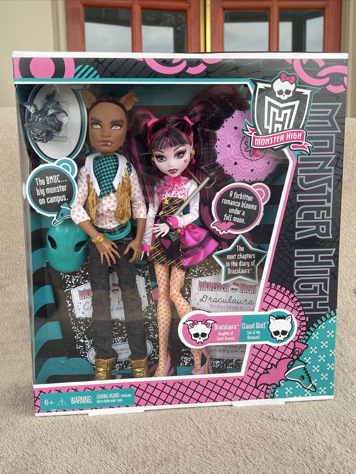 Monster High – Forbitten Love Draculaura & Clawd Wolf Dolls Mattel 2010 New