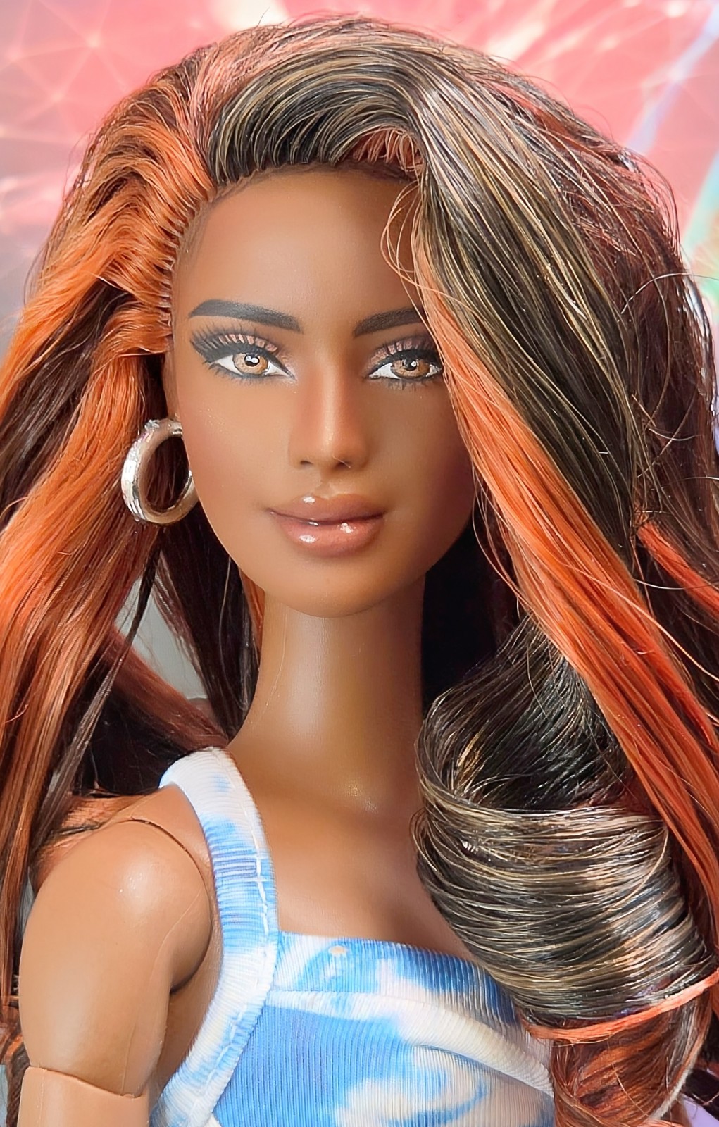 OOAK Repainted Barbie Fashionista Nude Doll On M2M Body