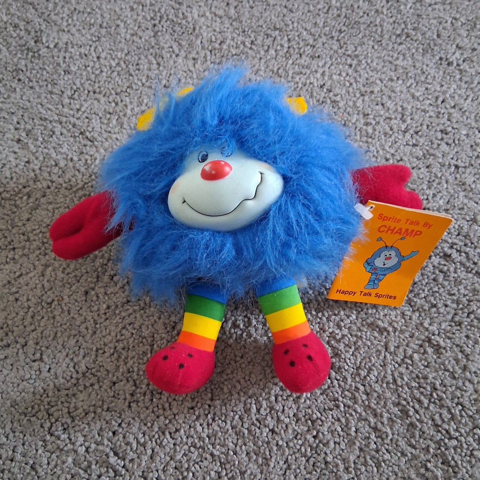 Vintage 1983 NWT NOS Rainbow Brite Vintage Champ Sprite Plushie Buddy Blue