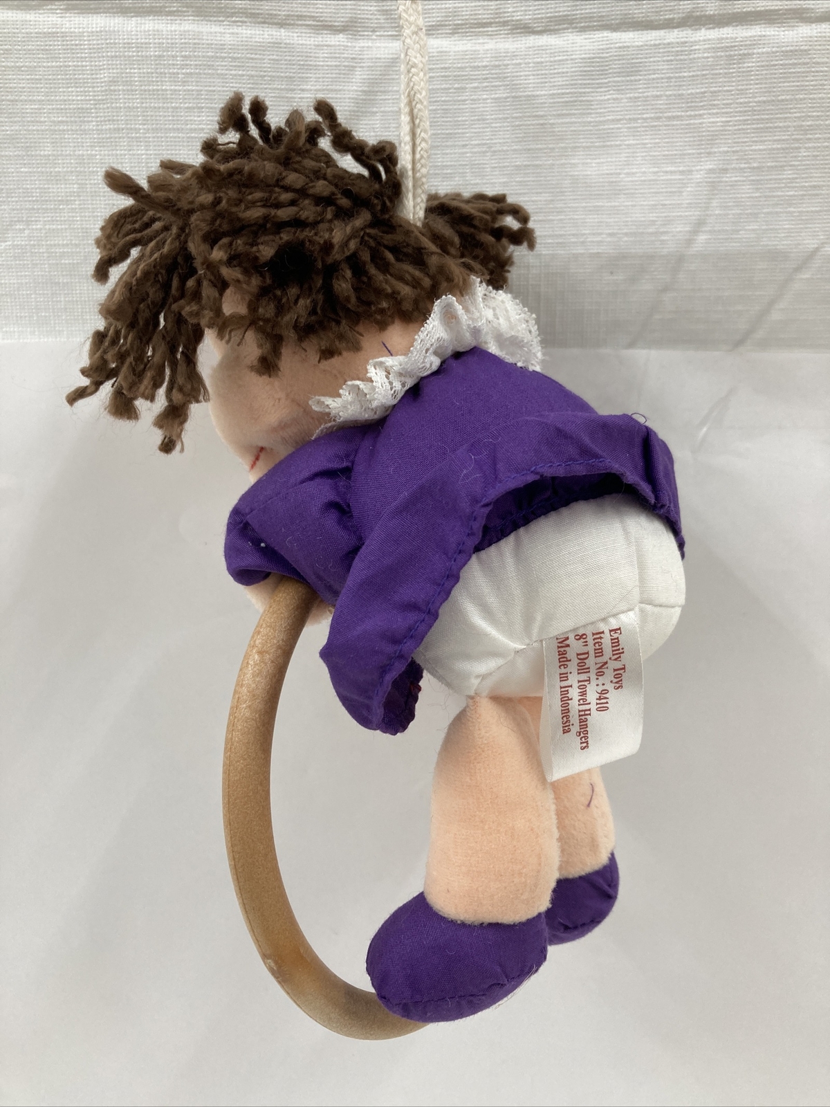 Emily Collectables Original Soft Plush 8” Doll Towel Hanger With Tags #9410