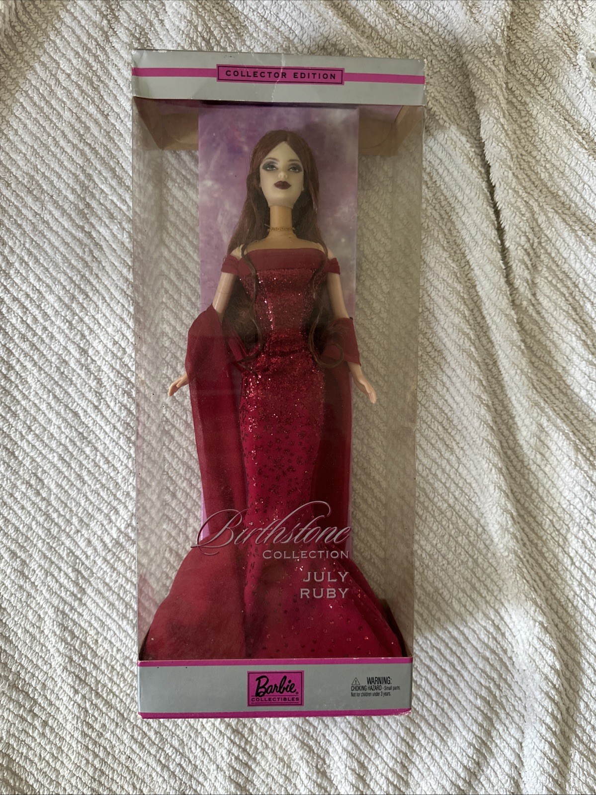 NRFB Vintage 2002 July Ruby Barbie Doll C5325 Birthstone Collection Collector Ed