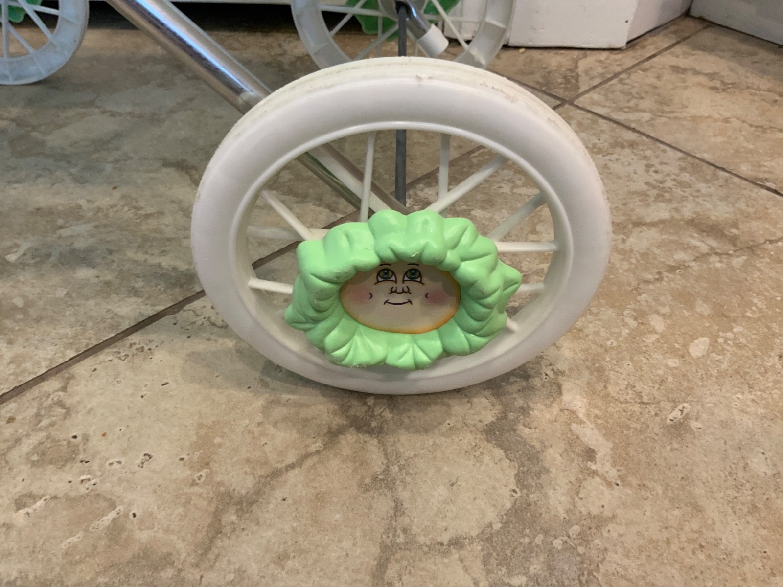 Vintage Cabbage Patch Kids Doll Stroller Green Tub Original 1980s Very Good