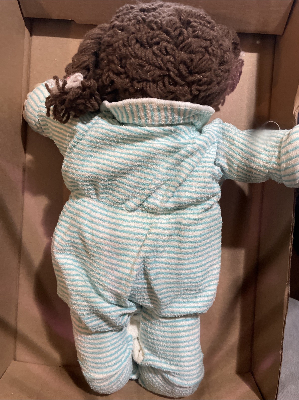 Cabbage Patch Kid Doll 1986’s Brown Yarn Hair and Blue Eyes vtg nice