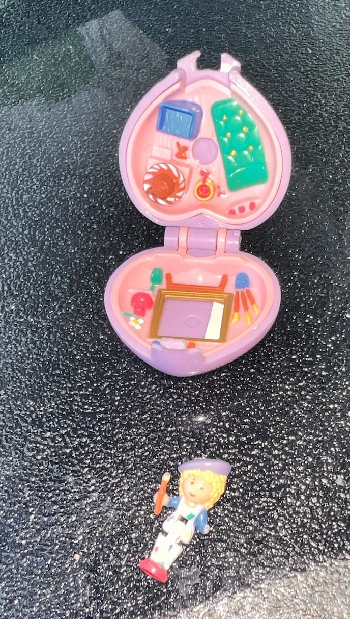 Vintage Polly Pocket 1991 Pretty Picture Locket Bluebird Toys For Parts Broken