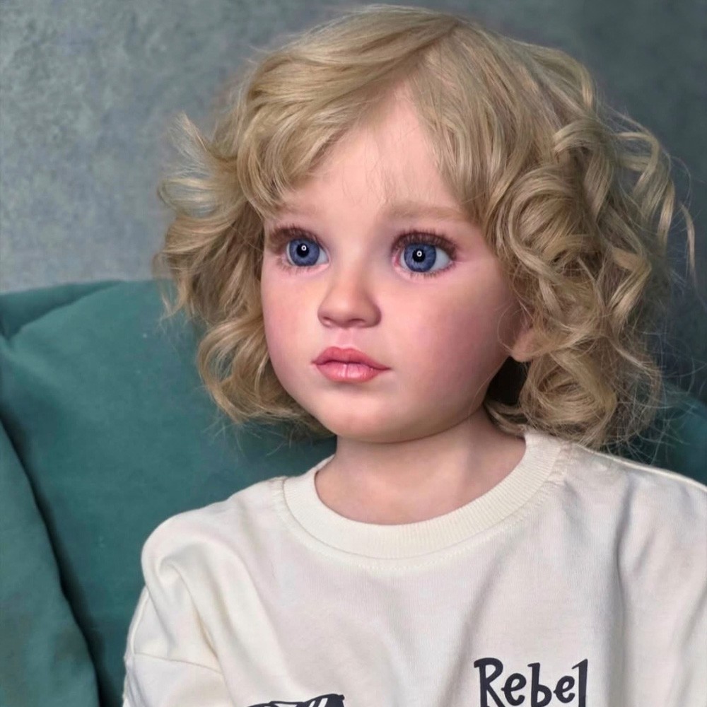 46″ Handmade Reborn Baby Doll DIY Painted Kit Lifelike Toddler w/Cloth Body Gift