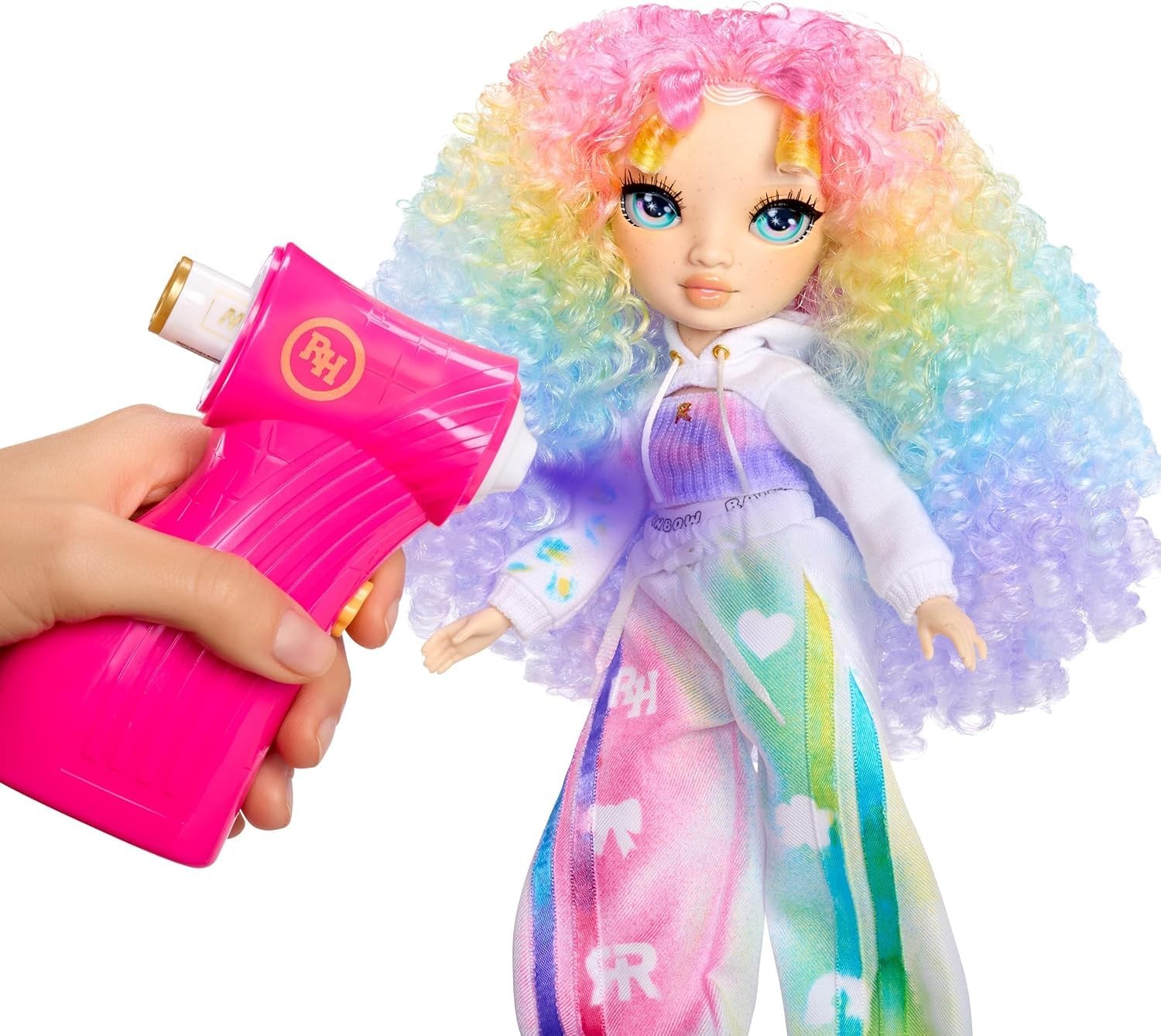Rainbow High Air Brush & Create DIY Fashion Doll with Airbrush Marker Kit, Wa…