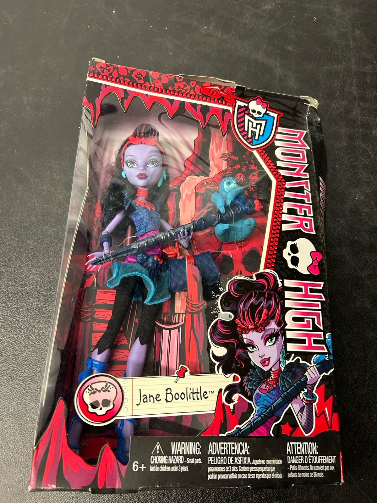 Monster High Jane Boolittle Doll Diary and Pet Sloth Original