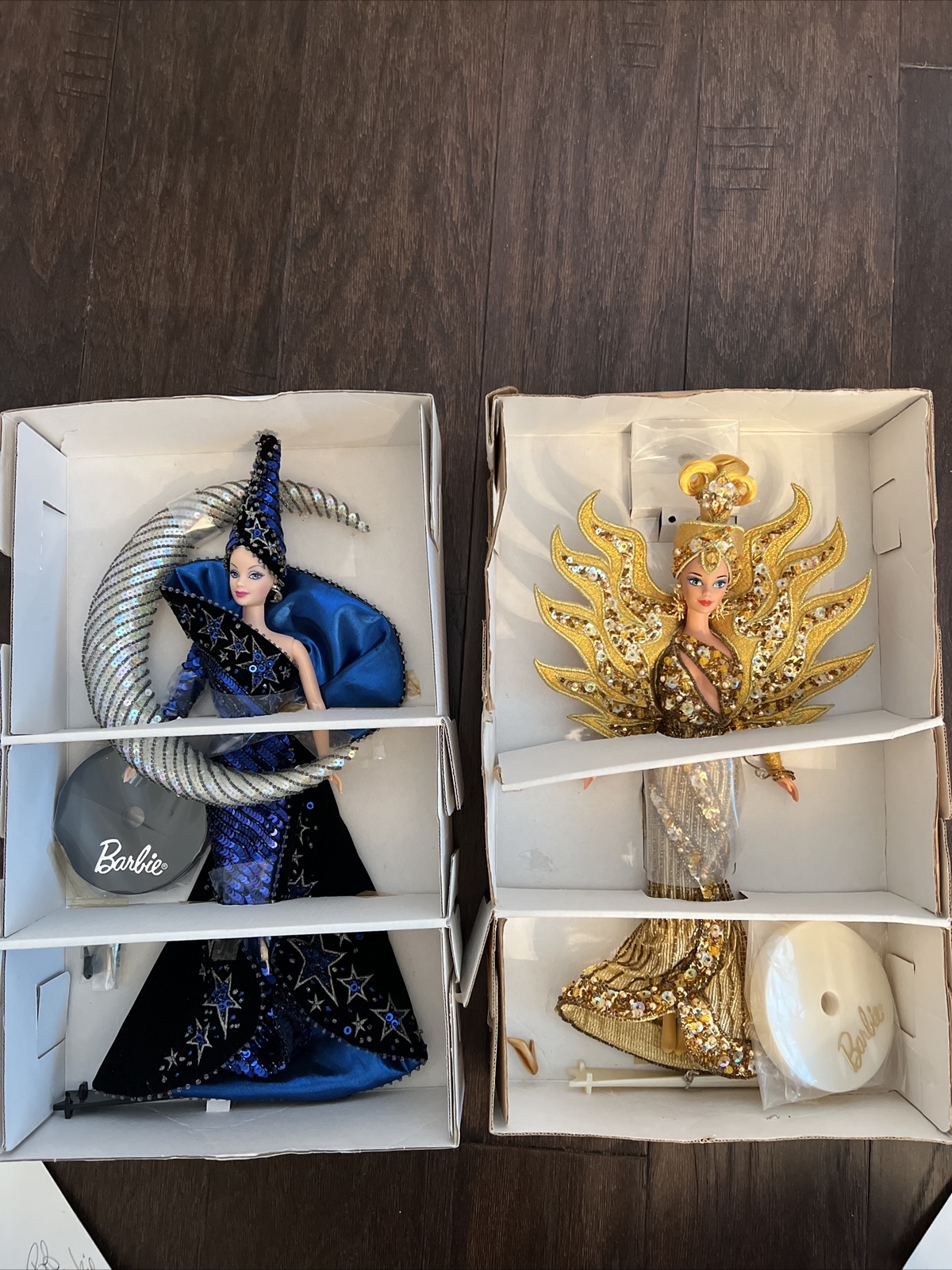 Lot 2 Bob Mackie Collectible Barbie Doll Goddess of the Sun & Moon Goddess Rare