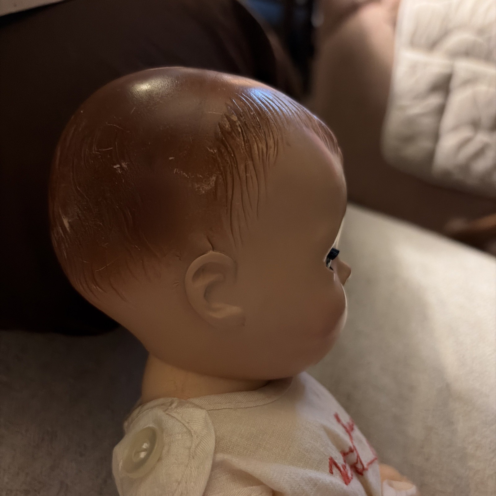 Vintage 1950s Tiny Tears Baby Doll American Character Painted Hair Orig Romper