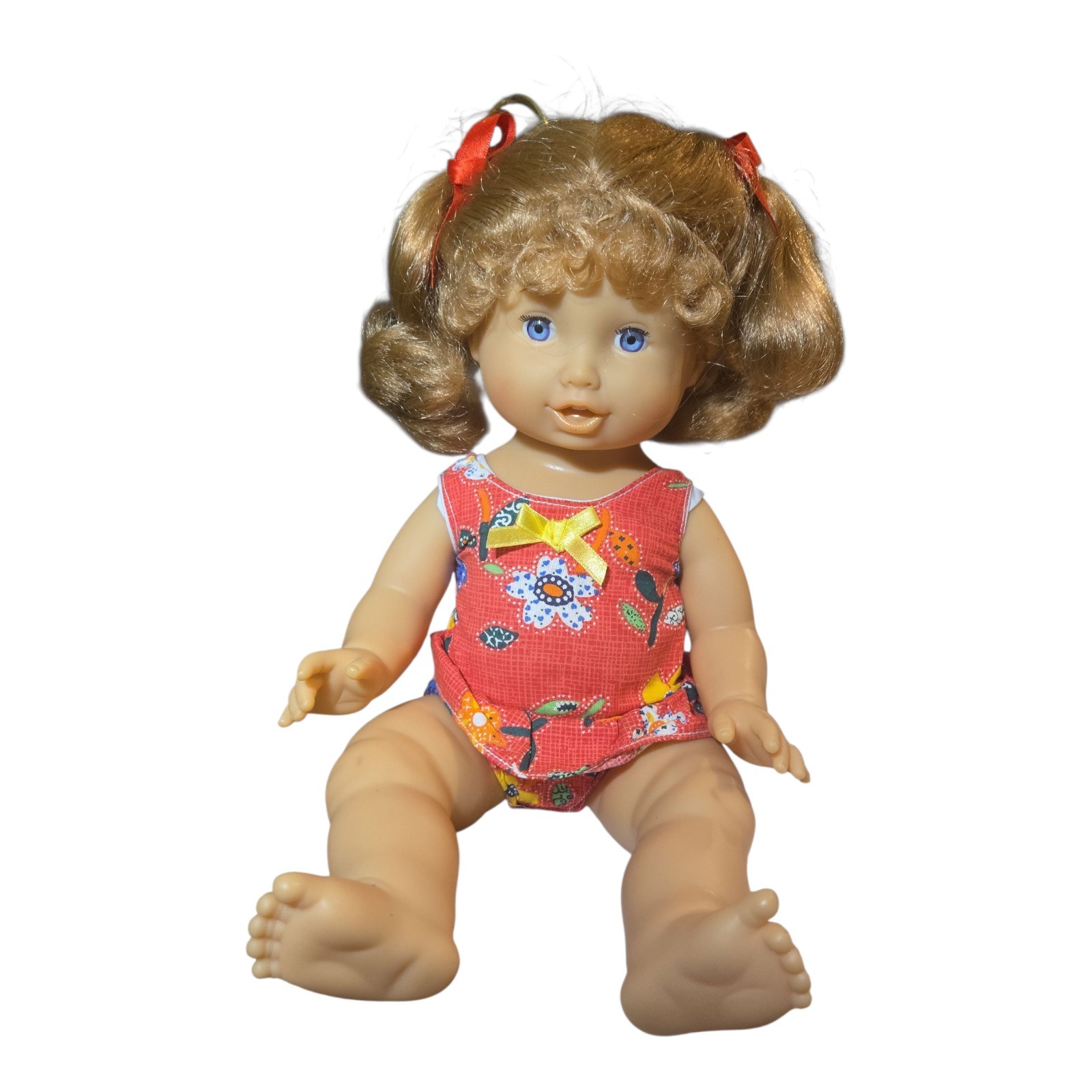 Rare Vintage Unimax 1998 Doll Strawberry Blonde Summer Sleeveless Jumper Outfit
