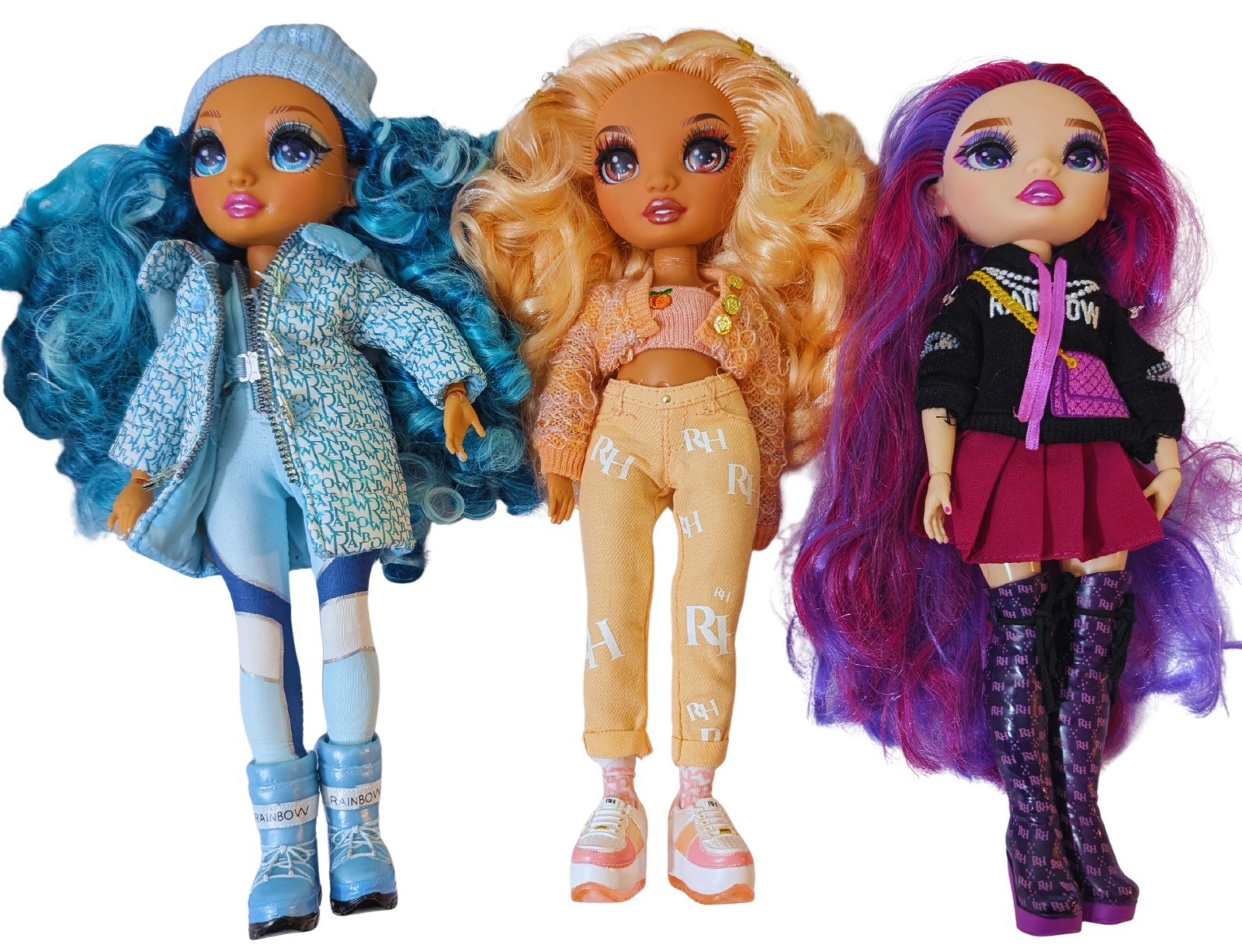 Rainbow High Doll Lot of 3 – Skylar Bradshaw Winter Break, Georgia Bloom, Emi Va